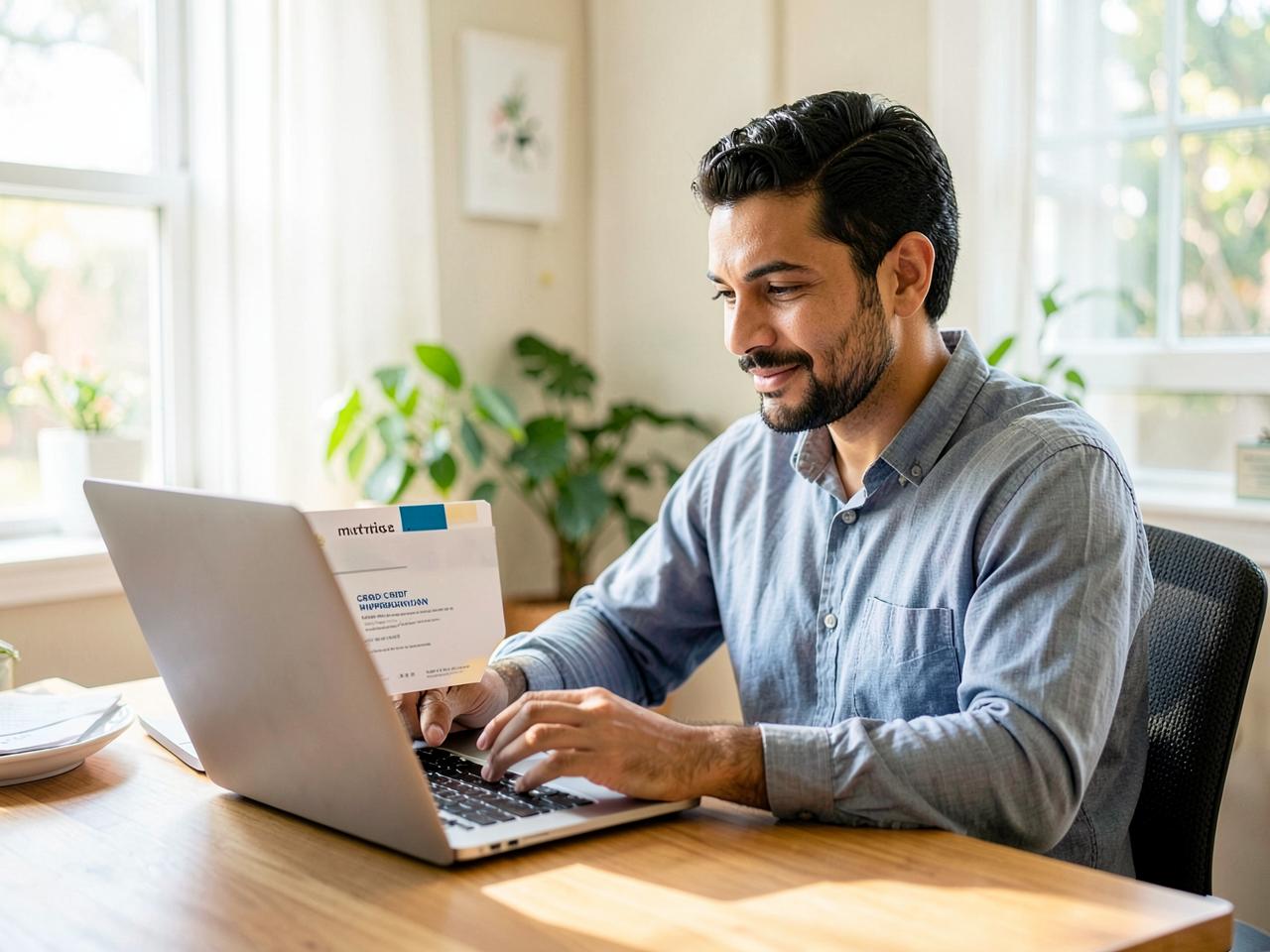 Cliente latino revisando su plan financiero